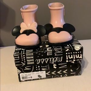 Mini Melissa toddlers girls Disney rain boots